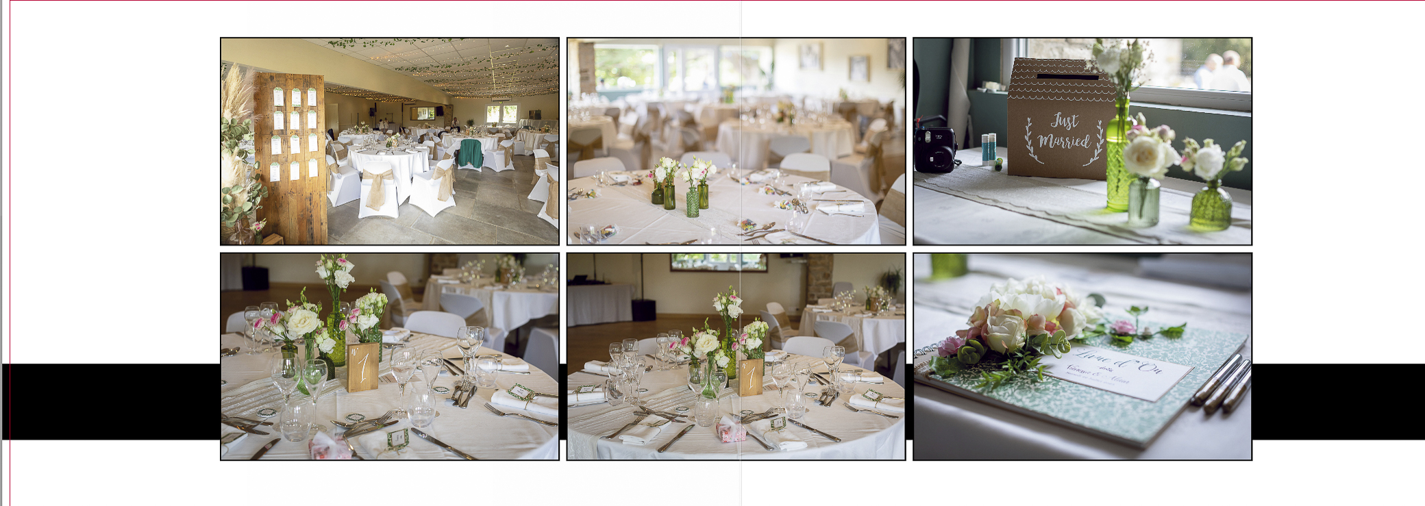 La décoration de salle lors d'un reportage de mariage dans le Morbihan